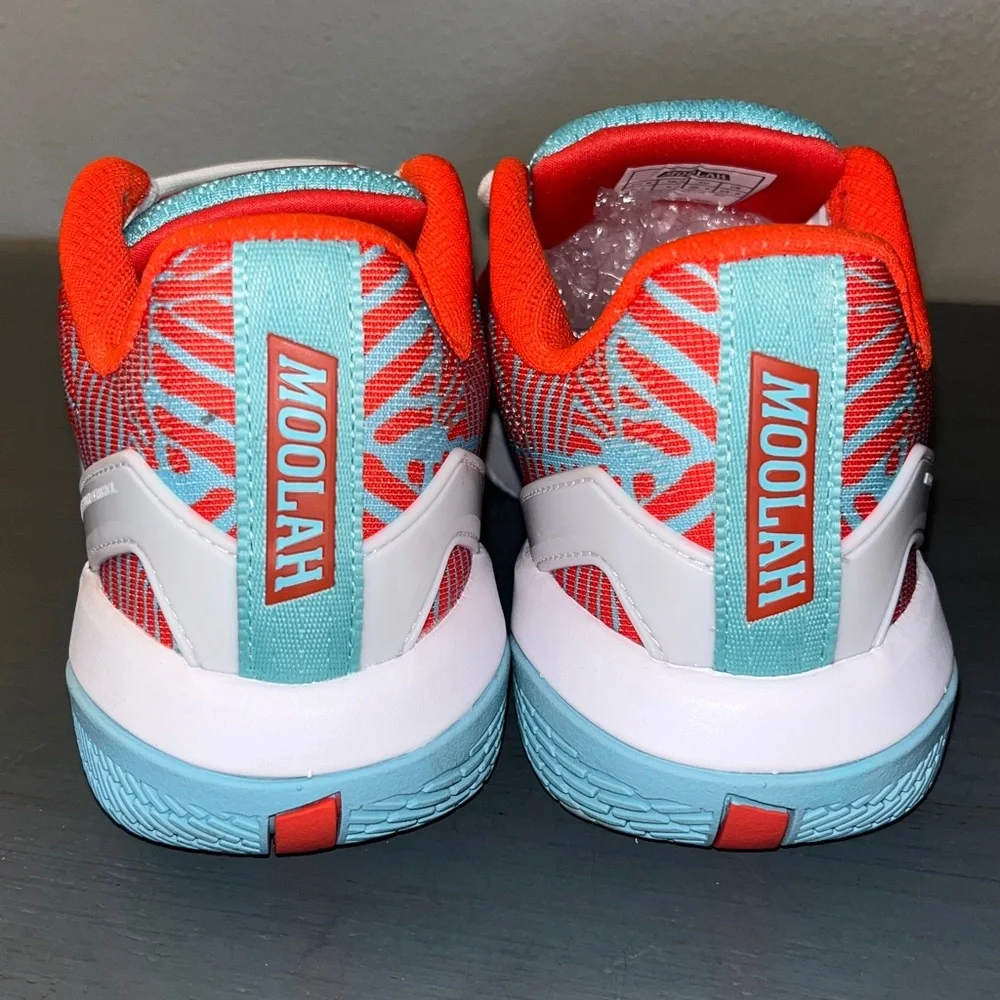 Moolah Kicks Neovolt Low Women’s Basketball Sneakers Size 7.5 Aqua Red NIB